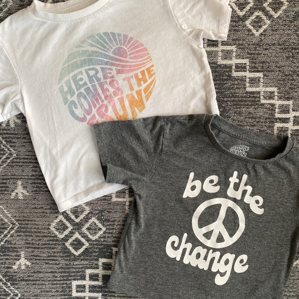 More Than Magic girls boho crop tee bundle size XS 4-5